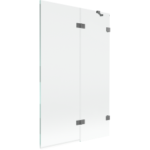 Mexen Lunar paravan de baie cu 2 uși batante dreapta 110 x 150 cm, transparent, gun metal - 897-110-100-95-00-P
