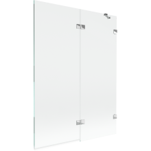 Mexen Lunar kétszárnyú jobbos kádparaván 130 x 150 cm, áttetsző, króm - 897-130-100-01-00-P
