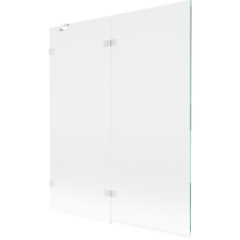 Mexen Lunar 2-szárnyú fürdőszobai paraván, bal 140 x 150 cm, átlátszó, fehér - 897-140-100-20-00-L