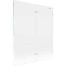 Paravan cadă Mexen Lunar cu 2 panouri, dreapta 140 x 150 cm, transparent, alb - 897-140-100-20-00-P