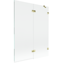 Mexen Lunar paravan de cadă cu două uși dreapta 130 x 150 cm, transparent, auriu - 897-130-100-50-00-P