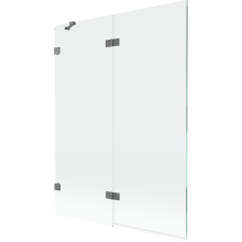 Mexen Lunar paravan de baie cu două uși stânga 130 x 150 cm, transparent, gun metal - 897-130-100-95-00-L