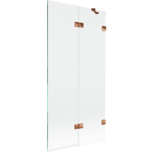 Mexen Lunar paravan de cadă cu două aripi dreapta 90 x 150 cm, transparent, aur roz - 897-090-100-60-00-P