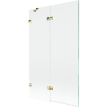 Paravan cadă Mexen Lunar cu 2 uși, stânga 110 x 150 cm, transparent, auriu - 897-110-100-50-00-L