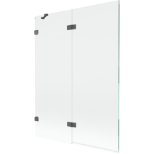 Mexen Lunar kétpaneles balra nyíló zuhanyfal 130 x 150 cm, átlátszó, gun gray csiszolt - 897-130-100-66-00-L