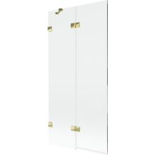 Mexen Lunar parawan nawannowy 2-skrzydłowy lewy 90 x 150 cm, transparent, złoty - 897-090-100-50-00-L