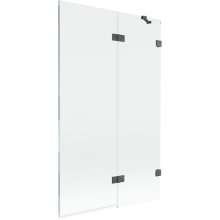 Mexen Lunar paravan de baie 2-panouri dreapta 110 x 150 cm, transparent, gri armat periat - 897-110-100-66-00-P