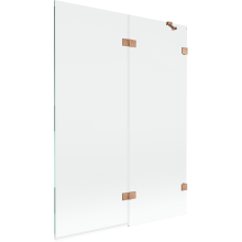 Mexen Lunar paravan de duș 2-canate dreapta 130 x 150 cm, transparent, cupru periat - 897-130-100-65-00-P