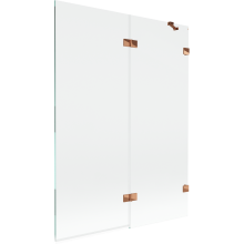 Mexen Lunar paravan cadă cu 2 foi, dreapta 130 x 150 cm, transparent, aur roz - 897-130-100-60-00-P