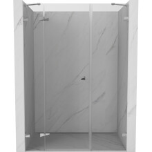 Mexen Lunar uși de duș batante stânga 130 cm, transparent, crom - 834S-130-050-01-00-L