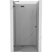 Mexen Lunar Duschabtrennung Pendeltür links 125 cm, transparent, gebürstetes Gun Gray - 834-125-000-66-00-L