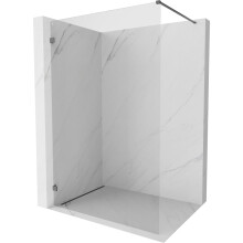 Perete de duș Mexen Lunar Walk-in stânga 150 x 200 cm, transparent 8 mm, gri armă periat - 830-150-000-66-00-L