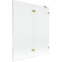 Mexen Lunar paravan de cadă cu 2 uși dreapta 140 x 150 cm, transparent, auriu - 897-140-100-50-00-P