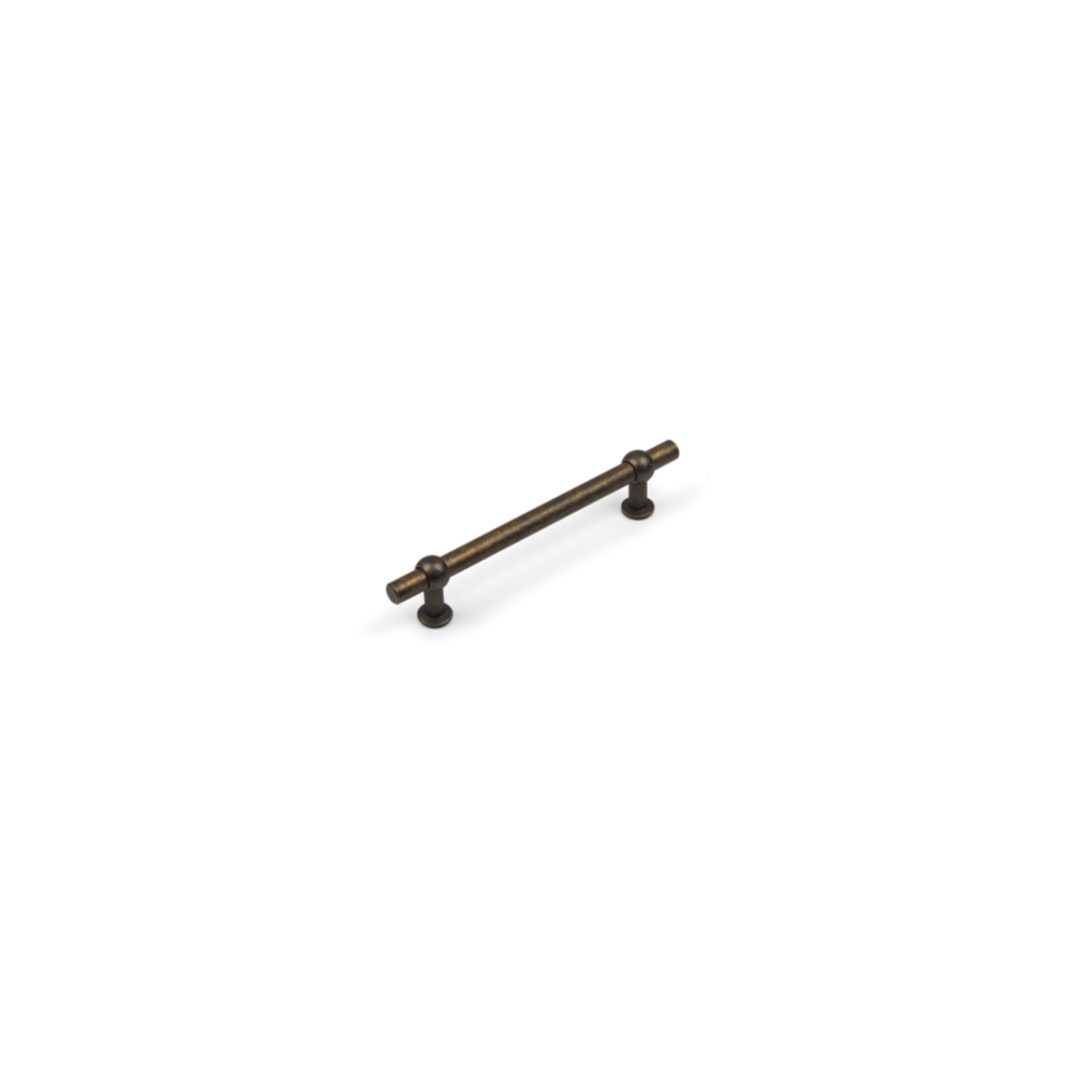 (160Mm Handle) Antique Brass Cabinet Handle Matching T-Bar Knob 5056767303842