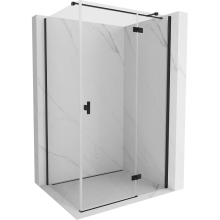 Mexen Mist H T Duschkabine schwenkbar rechts 120 x 110 cm, transparent, schwarz - 8A5T-120-110-70-00-P