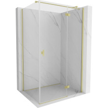 Mexen Mist H T Duschkabine schwenkbar rechts 115 x 120 cm, transparent, gebürstetes Gold - 8A5T-115-120-55-00-P