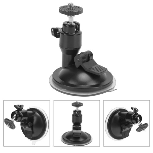 Universal Alloy & Plastic Suction Cup Mount Adapter Base Black 2
