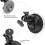 Universal Alloy & Plastic Suction Cup Mount Adapter Base Black 8
