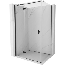 Mexen Mist-H T kabina prysznicowa uchylna lewa 90 x 95 cm, transparent, czarna - 8A5T-090-095-70-00-L
