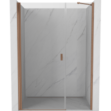 Mexen Mist-B Duschdrehtür 120 cm, transparent, gebürstetes Kupfer - 8A2-120-001-65-00