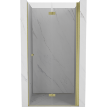 Mexen Mist-F Falttür Dusche rechts 70 cm, transparent, gebürstetes Gold - 8A6-070-000-55-00-P