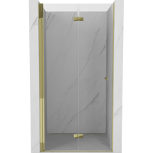 Mexen Mist-F Faltbare Duschwand links 90 cm, transparent, gold - 8A6-090-000-50-00-L
