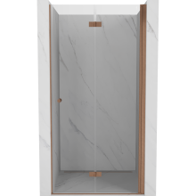 Mexen Mist-F uși de duș pliabile dreapta 90 cm, transparent, cupru periat - 8A6-090-000-65-00-P