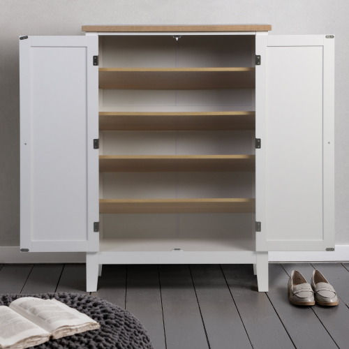 Noa and Nani Leines Shoe Storage Cabinet in Classic White 2