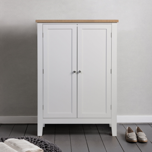 Noa and Nani Leines Shoe Storage Cabinet in Classic White