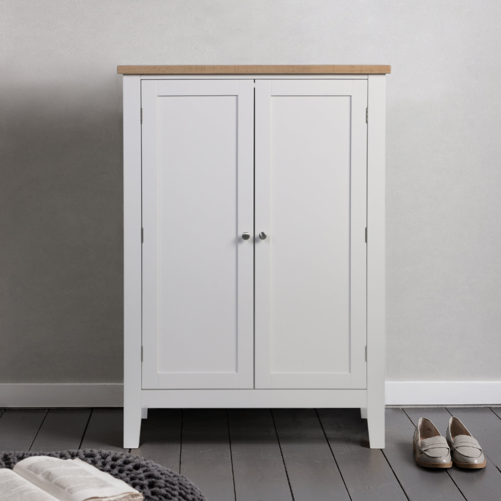 Noa And Nani Leines Shoe Storage Cabinet In Classic White