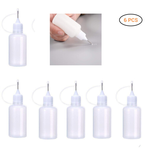 6Pcs 30ml Needle Tip Glue Bottle DIY Paper Art 1