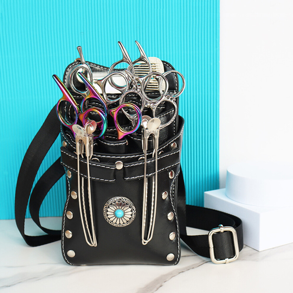 Barber Scissors Bag Hairstylist Waist Bag 7-Slot 8195014481357