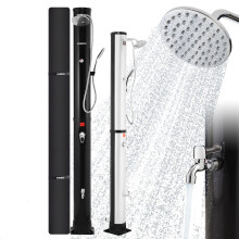 AREBOS Solar shower 40l premium with floor element anthracite