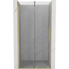 Mexen Velar drzwi prysznicowe rozsuwane 100 cm, transparent, złote szczotkowane - 871-100-000-01-55