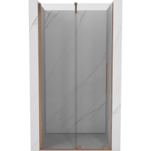 Mexen Velar ușă de duș culisantă 110 cm, transparent, Cupru cu aspect periat - 871-110-000-01-65