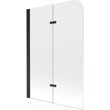 Mexen Felix paravan cadă 2-aripi80 x 140 cm, transparent, Neagră - 890-080-002-70-00