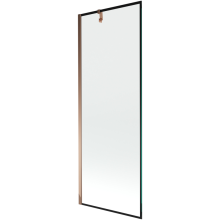Mexen Next vanová zástěna 1 křídlo 70 x 150 cm, Černý vzor, Zlatorůžová - 895-070-000-00-70-60