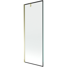 Mexen Next vanová zástěna 1 křídlo 70 x 150 cm, Černý vzor, Zlatá - 895-070-000-00-70-50