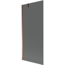 Mexen Next 1 szárnyas kádparaván 80 x 150 cm, Sötétszürke, Rózsaszín-arany - 895-080-000-00-40-60