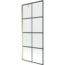 Mexen Next paravan cadă 1-aripă 80 x 150 cm, Model negru, Auriu - 895-080-000-00-77-50