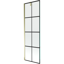 Mexen Next paravan cadă 1-aripă 60 x 150 cm, Model negru, Auriu - 895-060-000-00-77-50