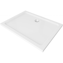 Mexen Flat brodzik prostokątny slim 120 x 80 cm, biały, syfon chrom - 40108012