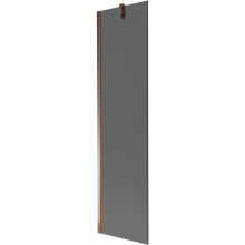 Mexen Next vanová zástěna 1 křídlo 50 x 150 cm, grafitově černá, Zlatorůžová - 895-050-000-00-40-60