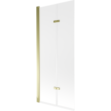 Mexen Castor paravan cadă 2-aripi 80 x 150 cm, Înghețat, Aurie - 892-080-002-50-30