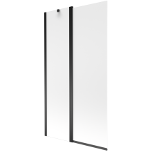 Mexen Flip paravan cadă 1-aripă 100 x 150 cm, Înghețat, Neagră - 894-100-101-70-30