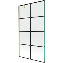 Mexen Next paravan cadă 1-aripă 100 x 150 cm, Model negru, Auriu - 895-100-000-00-77-50