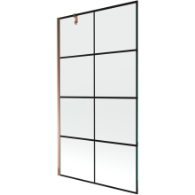 Mexen Next paravan cadă 1-aripă 100 x 150 cm, Model negru, Roz-Auriu - 895-100-000-00-77-60