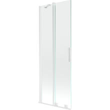 Mexen Velar paravan cadă 2-aripi culisant 70 x 150 cm, transparent, Albă - 896-075-000-01-20