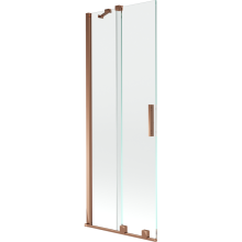 Mexen Velar paravan cadă 2-aripi culisant 75 x 150 cm, transparent, Roz-auriu - 896-075-000-01-60