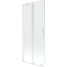 Mexen Velar paravan cadă 2-aripi culisant 80 x 150 cm, transparent, Albă - 896-080-000-01-20